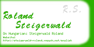 roland steigerwald business card